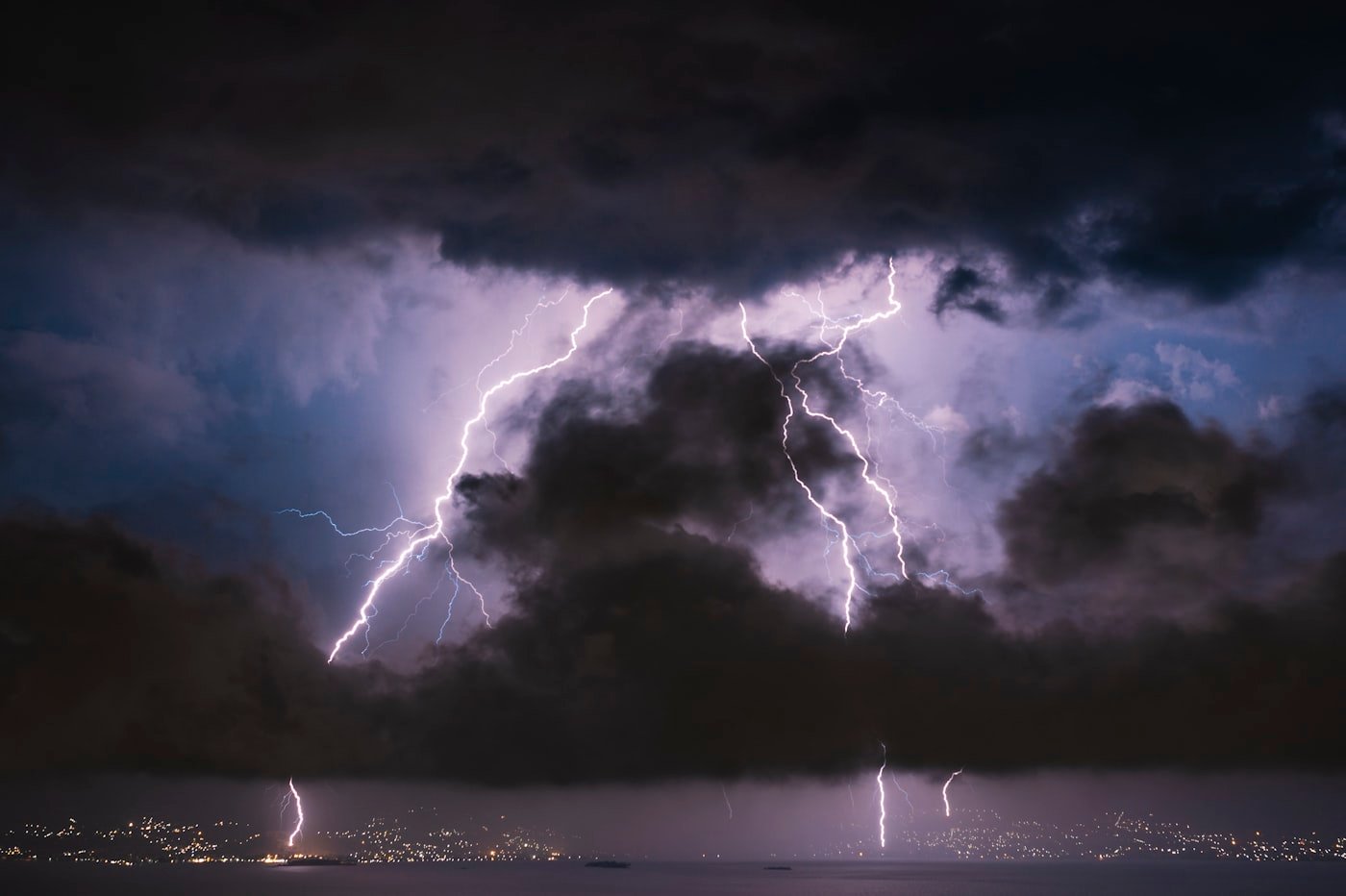 Storm sky over a city